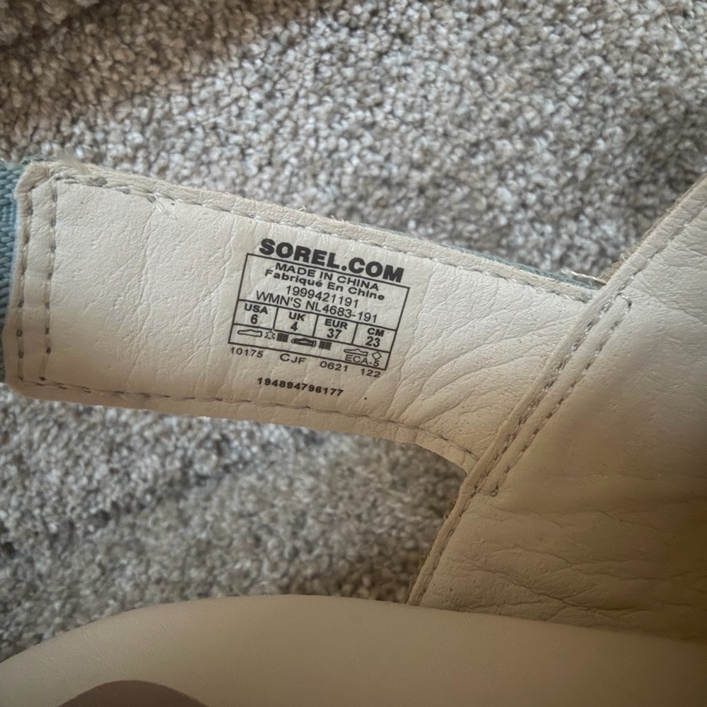 Sorel Cream and Tan Wedge Sandals - Picture 4 of 4